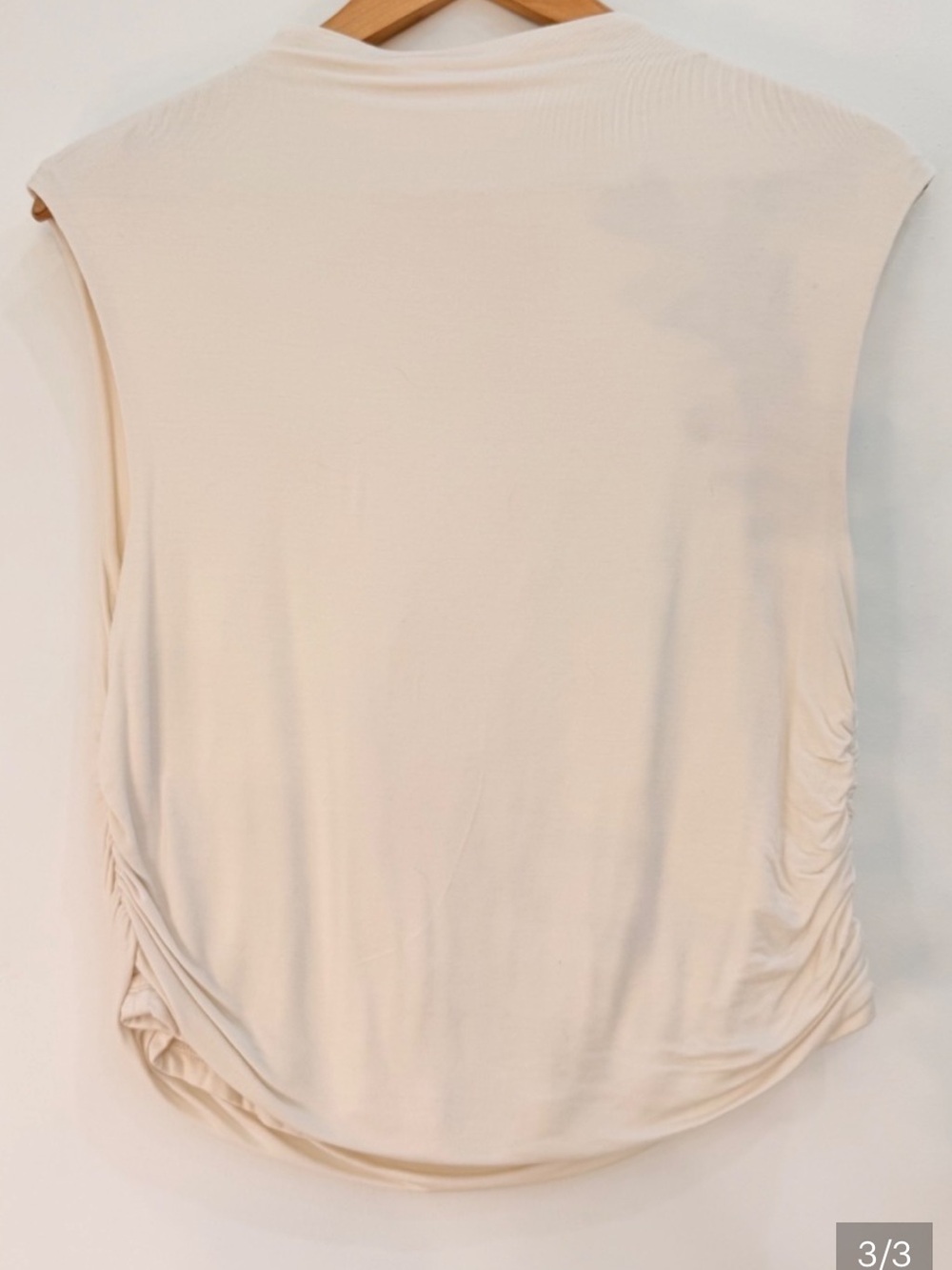 a new day Sleeveless Ruched Side Tank Top - Cream
